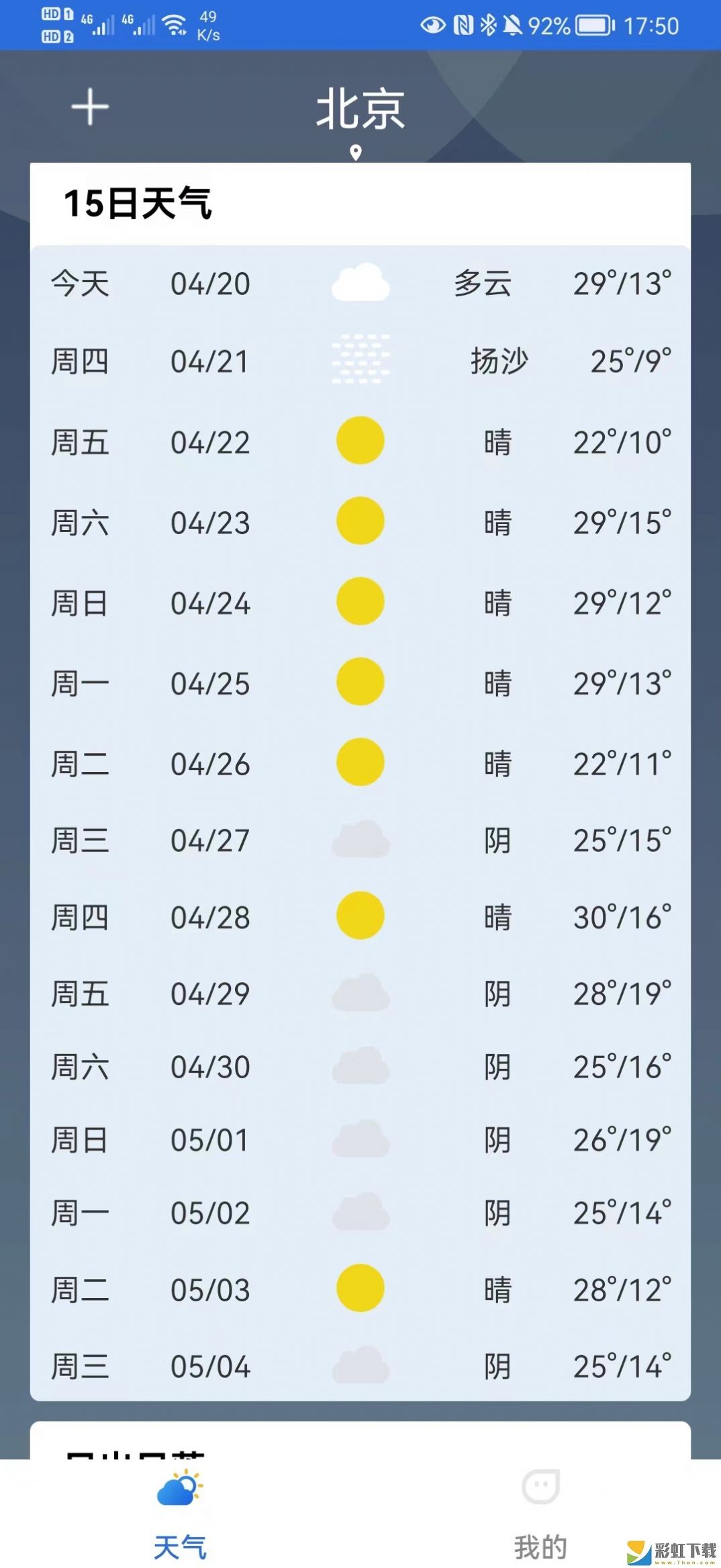 福瑞天氣40天查詢手機(jī)版v2022.04.20下載