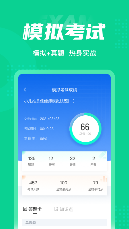 小兒推拿保健師聚題庫APP