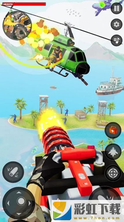 武裝直升機炮手射擊(Gunner Gunship Gun Games)