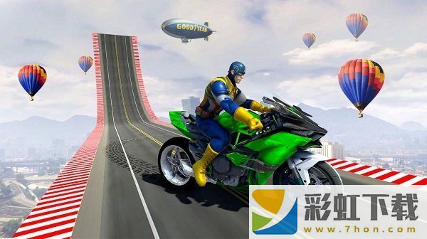 超級(jí)自行車比賽(Superhero gt Stunt Biker Race)