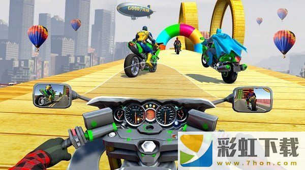 超級(jí)自行車比賽(Superhero gt Stunt Biker Race)