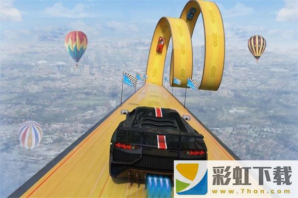 超級汽車特技比賽3D(Mega Car Stunt Race 3D Game)