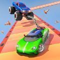 鏈?zhǔn)狡囂丶急硌?Superhero Double Impossible Mega Ramp)